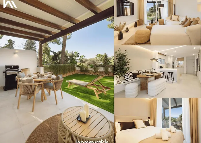 Modern First Floor Apartment, With Private Terrace Garden And Barbecue, In First Line Of Aloha Golf, In Nueva Andalucia